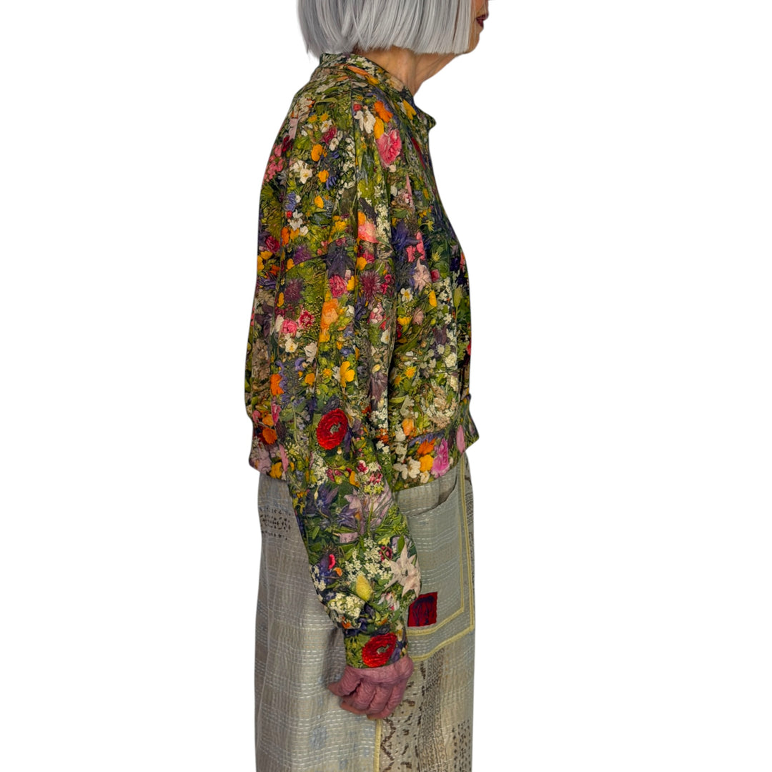 SMALL FLORAL PRINT SWEATSHIRT