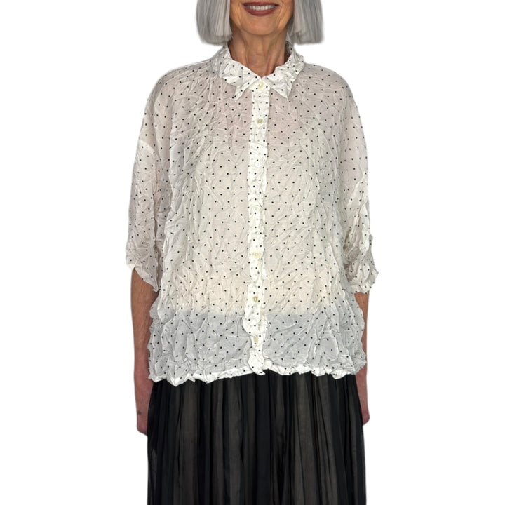 CRINKLE DOTS SHIRT