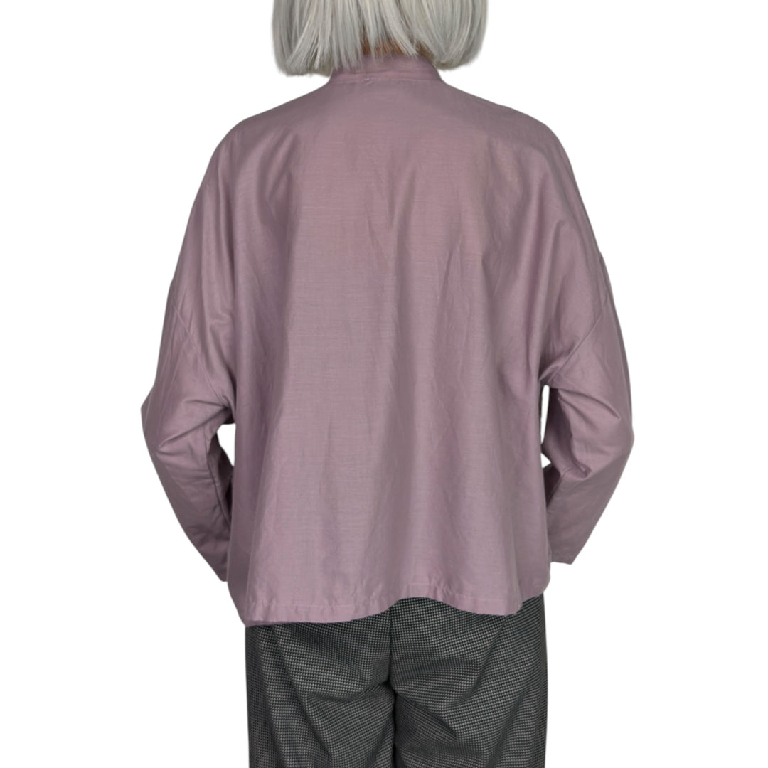 LACE STAND COLLAR SHIRT