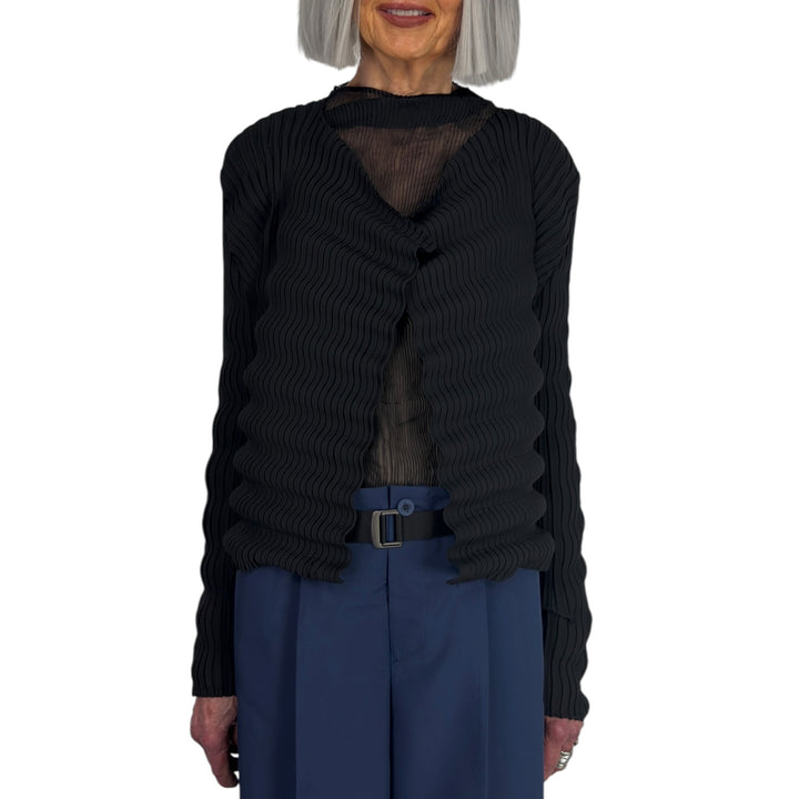 SPRING PLEAT CARDIGAN