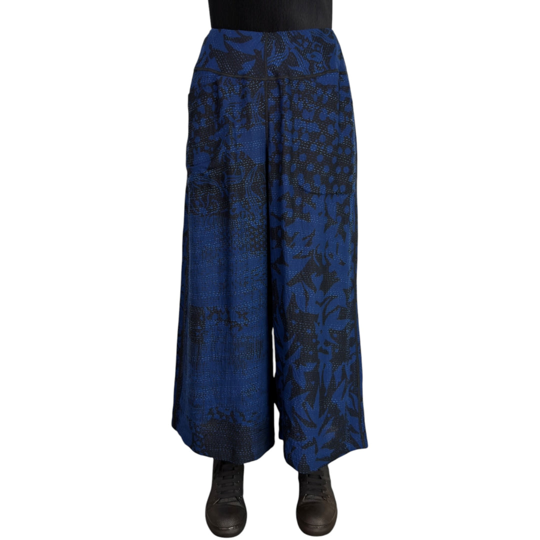TWILIGHT PRINT MID RISE WIDE LEG PANT