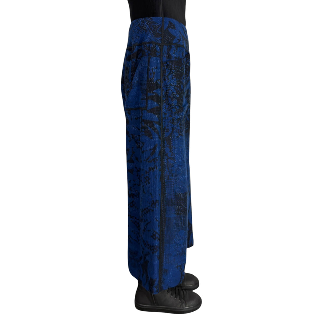 TWILIGHT PRINT MID RISE WIDE LEG PANT