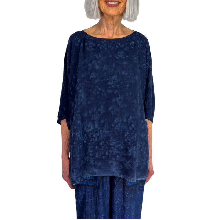 SAND SUN DYE RIPPLE BOATNECK TOP