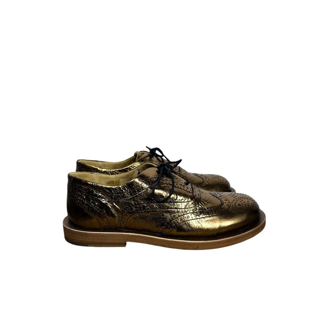 METALLIC WING TIP OXFORDS