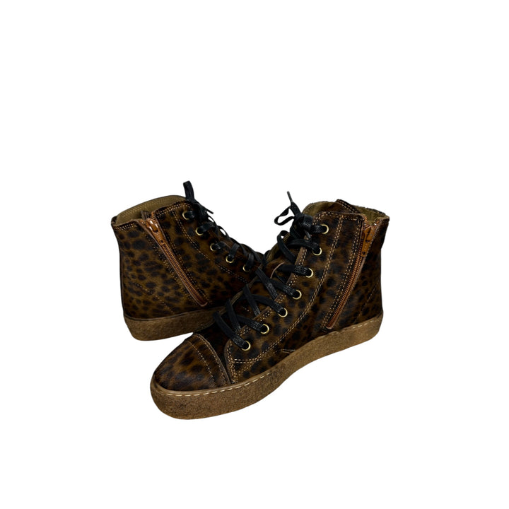 LEOPARD PRINT HI-TOP SNEAKERS