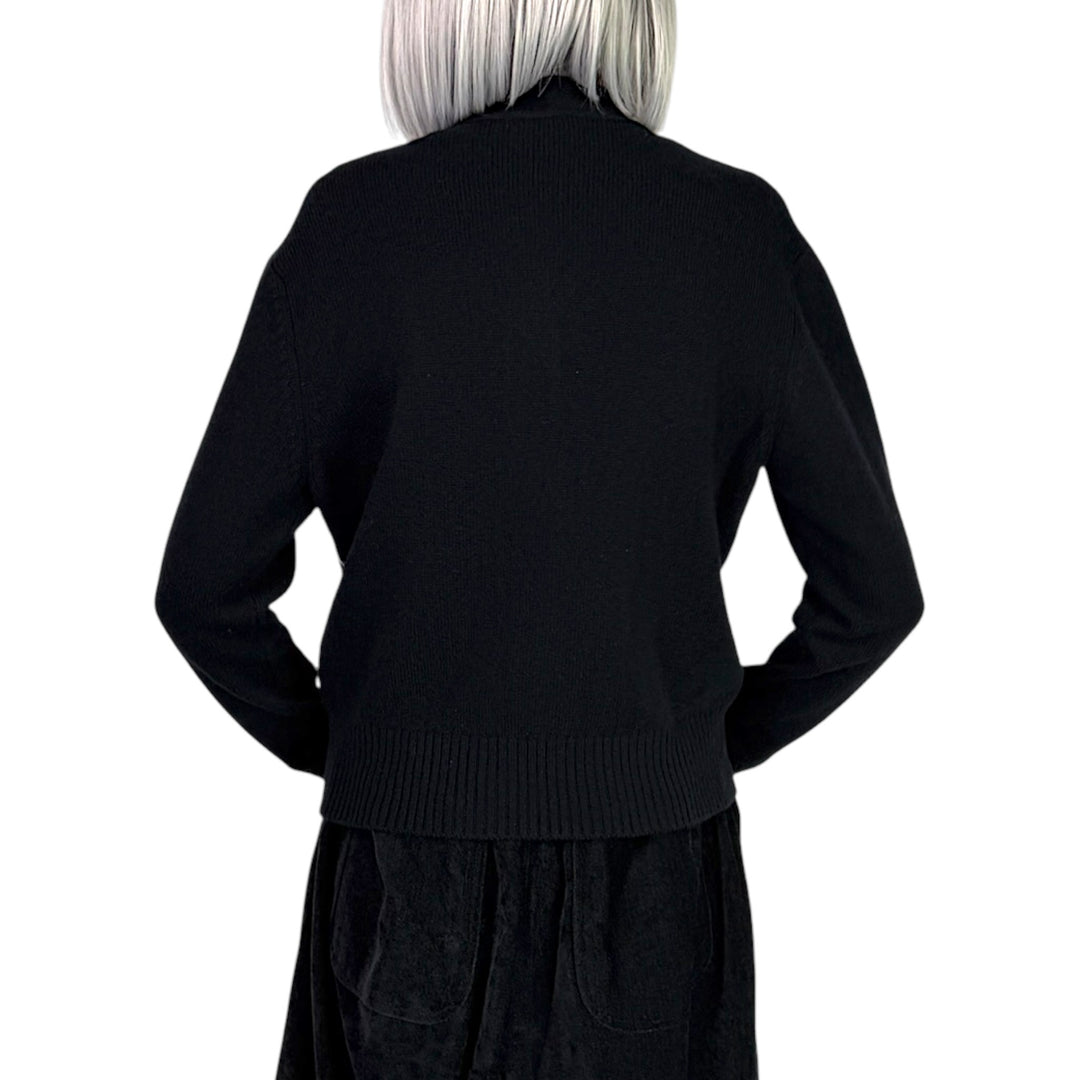 HERRINGBONE V-NECK CARDIGAN