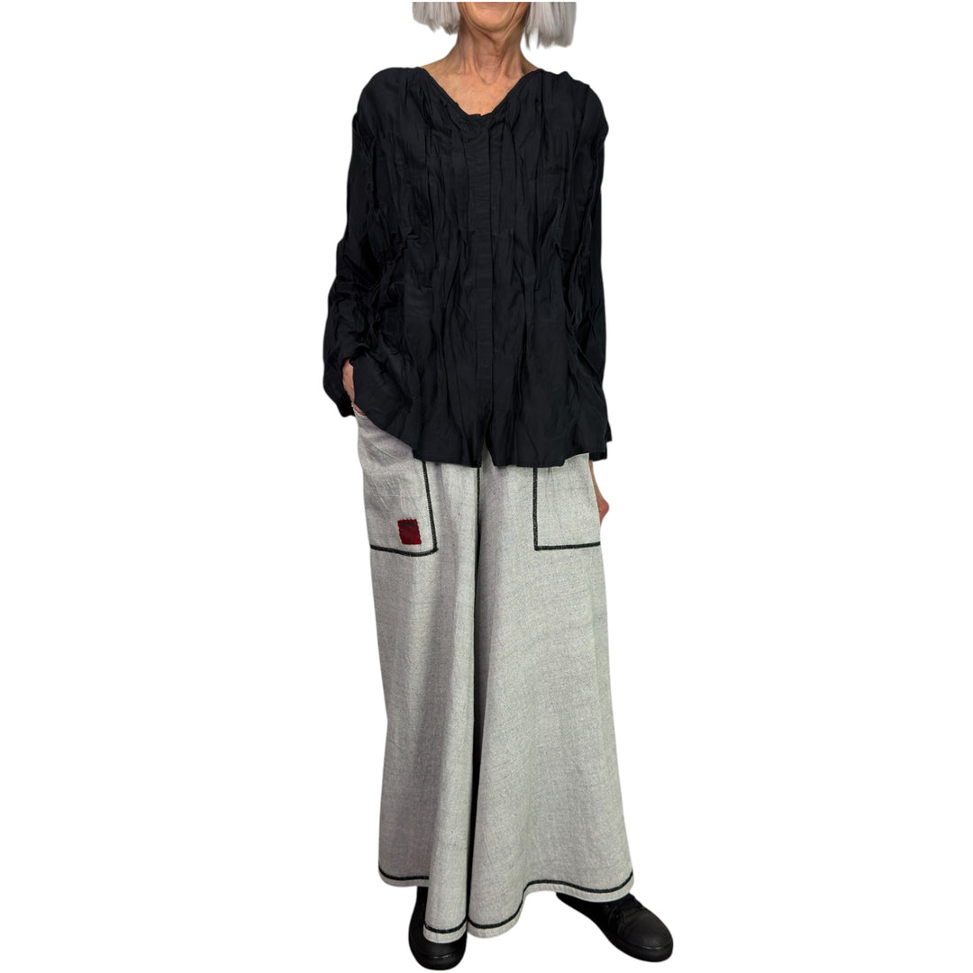WIDE LEG DENIM PANT