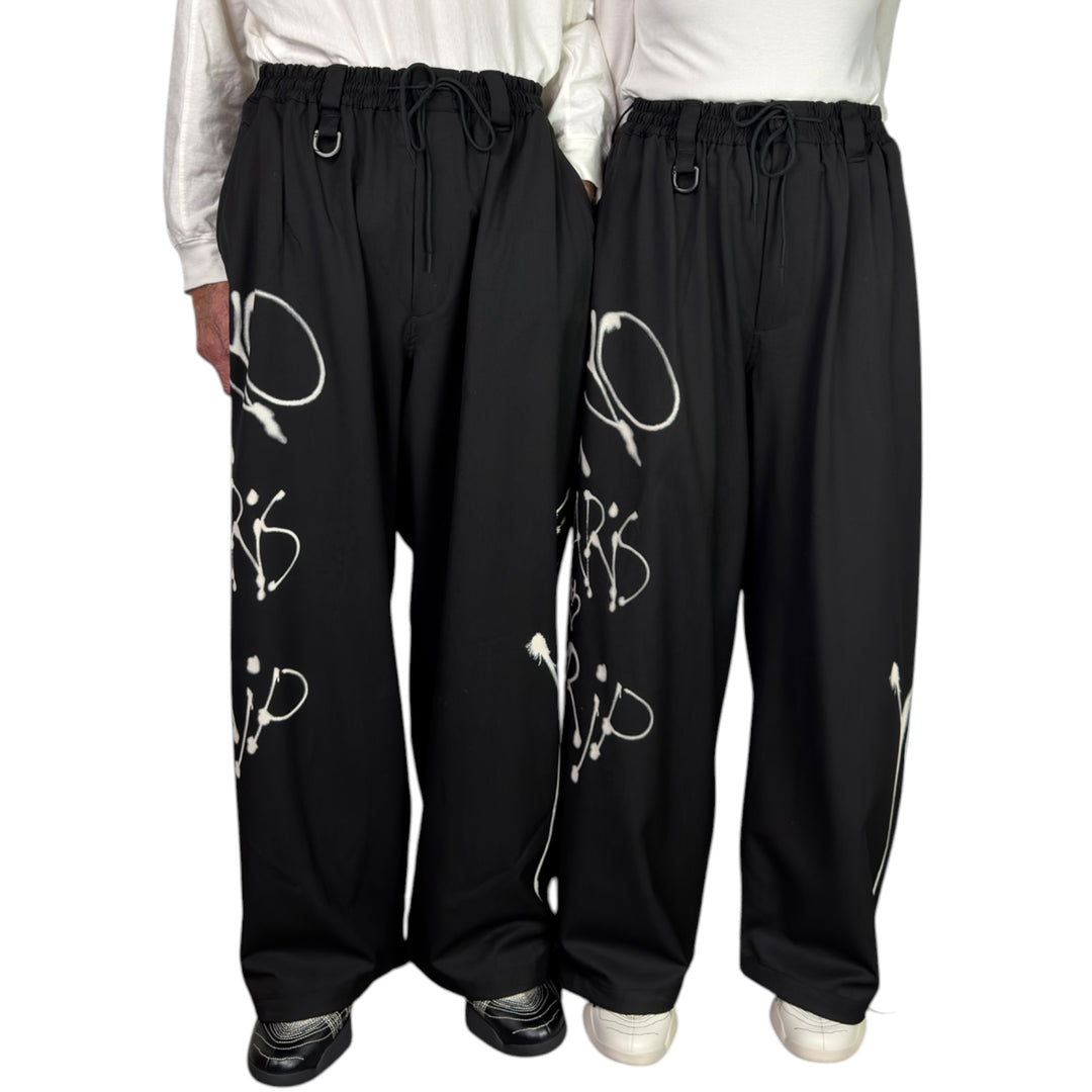 Y-3 CHITO GRAPHIC WIDE WOOL PANTS