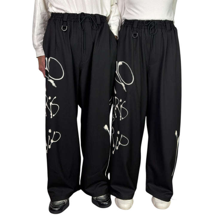 Y-3 CHITO GRAPHIC WIDE WOOL PANTS