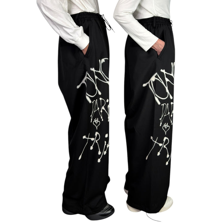 Y-3 CHITO GRAPHIC WIDE WOOL PANTS