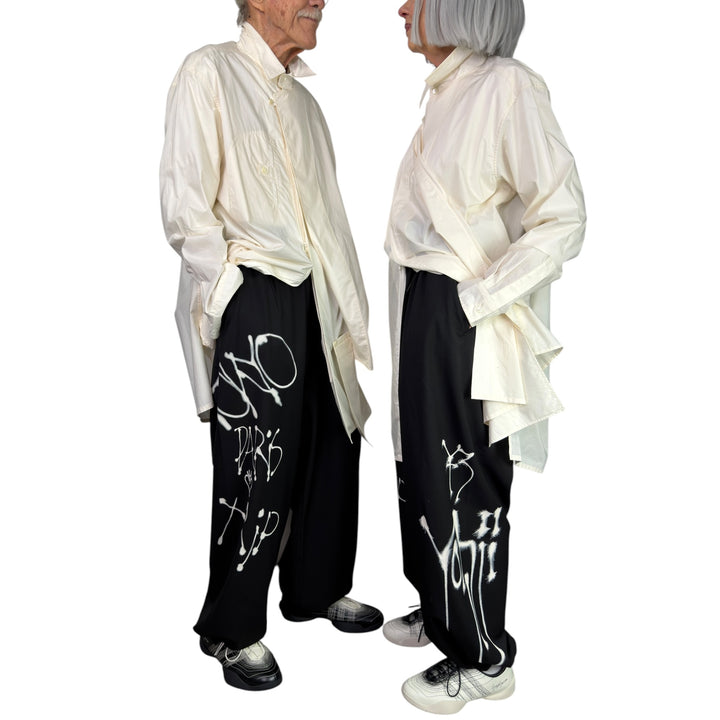 Y-3 CHITO GRAPHIC WIDE WOOL PANTS