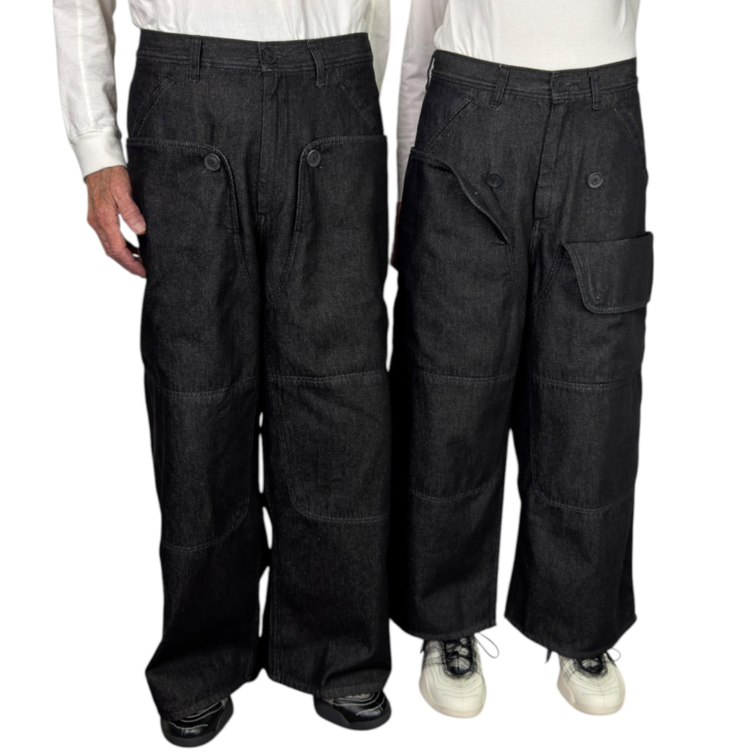 DENIM STRAIGHT LEG PANTS