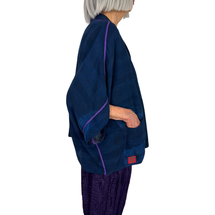 SHIBORI TIE DYE GEORGETTE MINI PONCHO