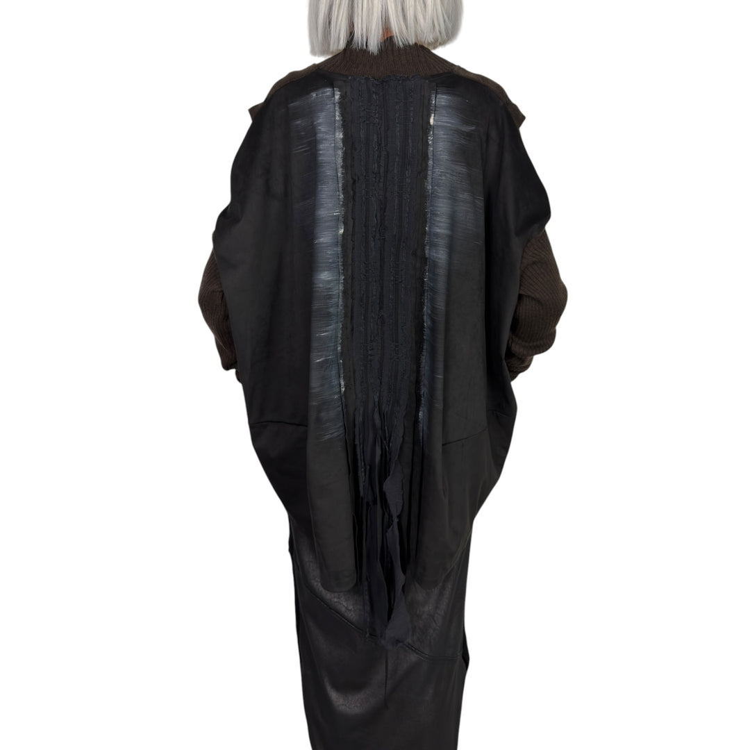 DALI V-NECK SWEATER W/ECO SUEDE BACK