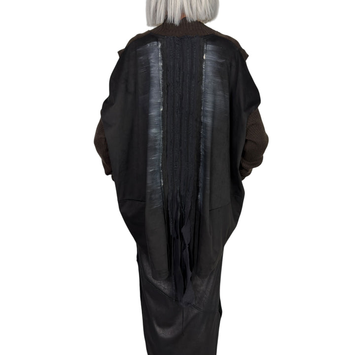 DALI V-NECK SWEATER W/ECO SUEDE BACK