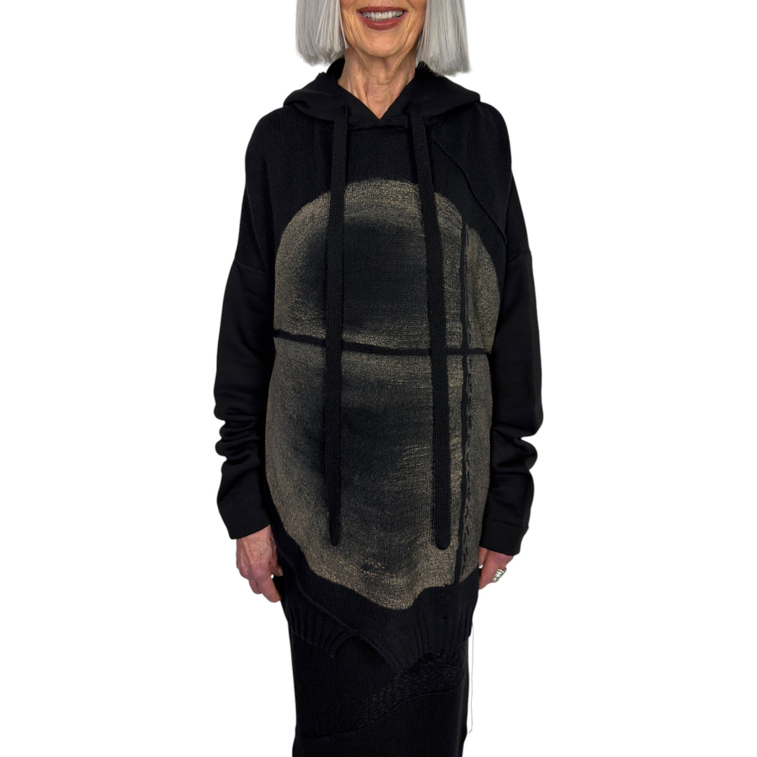 DORIAN FELPA KNIT FRONT HOODIE