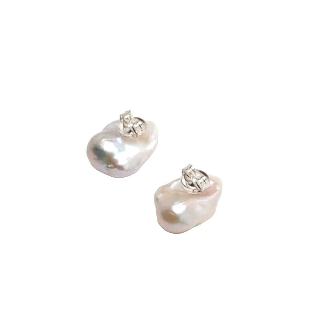 BAROQUE PEARL PIERCED EARRINGS