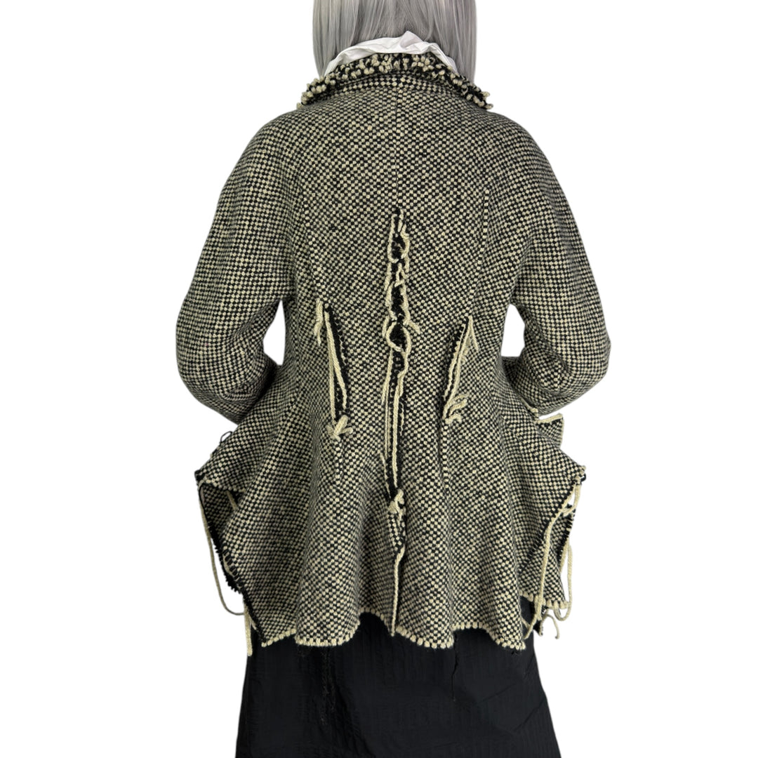 FLARED CHECK TWEED JACKET