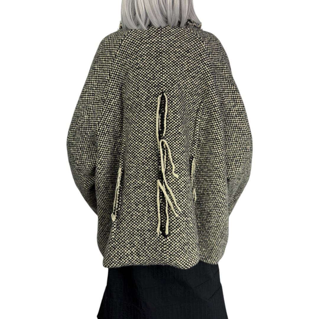 OVERSIZED CHECK TWEED JACKET