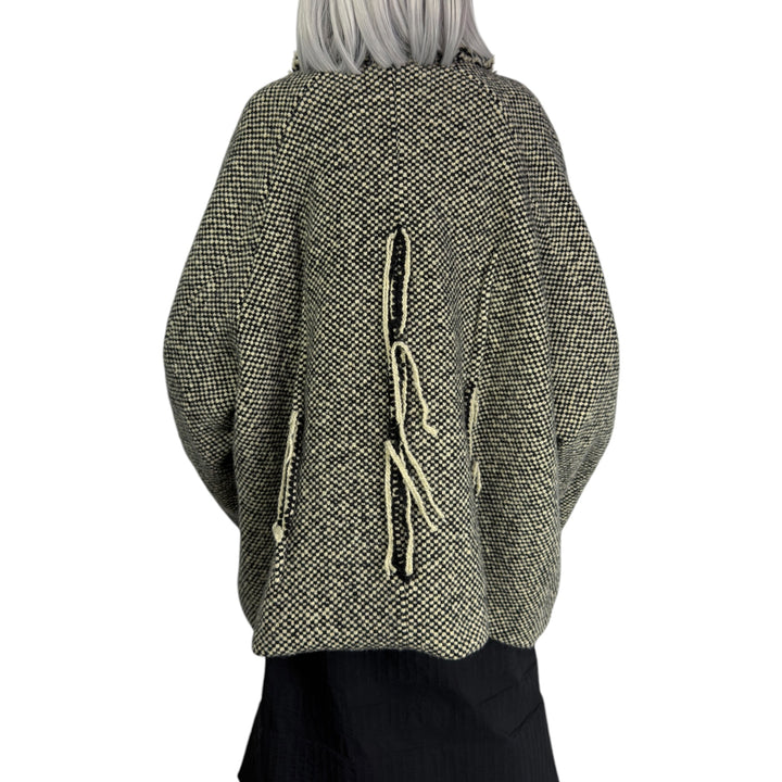 OVERSIZED CHECK TWEED JACKET