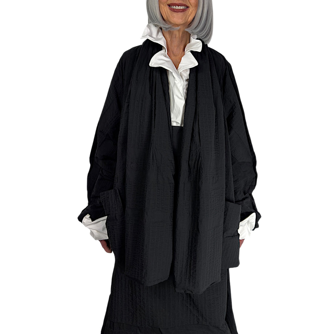 3D OPTIC SHAWL COLLAR JACKET