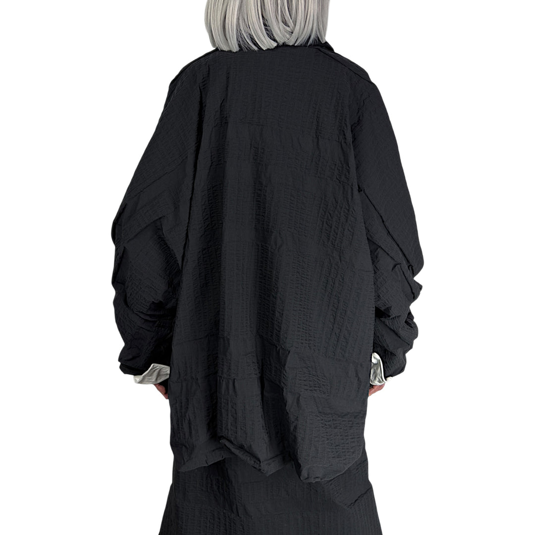 3D OPTIC SHAWL COLLAR JACKET
