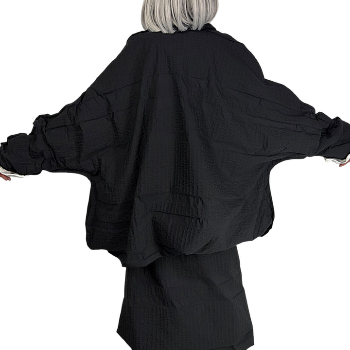 3D OPTIC SHAWL COLLAR JACKET