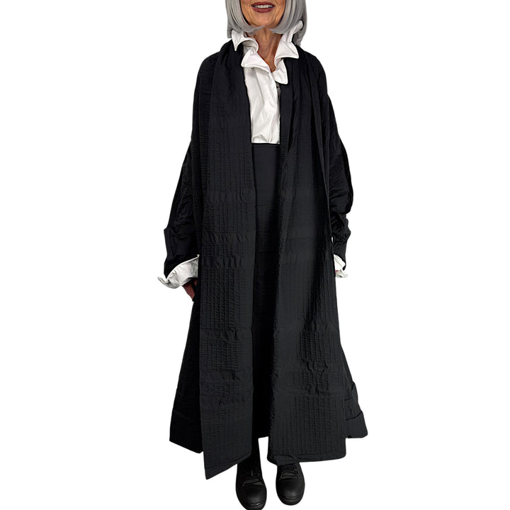 3D OPTIC SHAWL COLLAR COAT