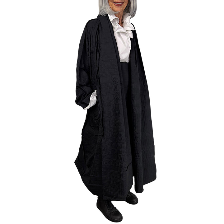3D OPTIC SHAWL COLLAR COAT