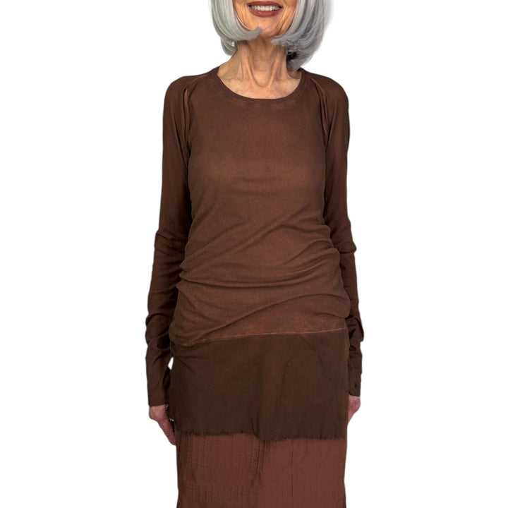 T-SHIRT W/MESH HEM