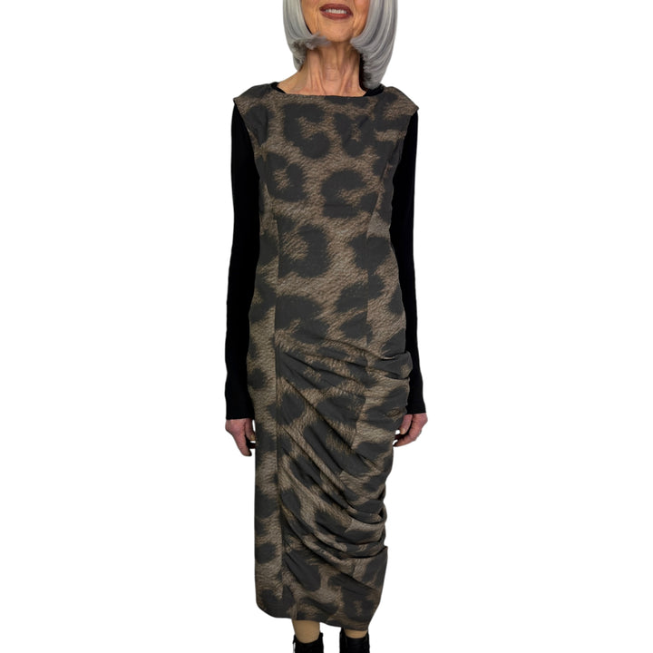 LEOPARD PRINT SLIM DRESS