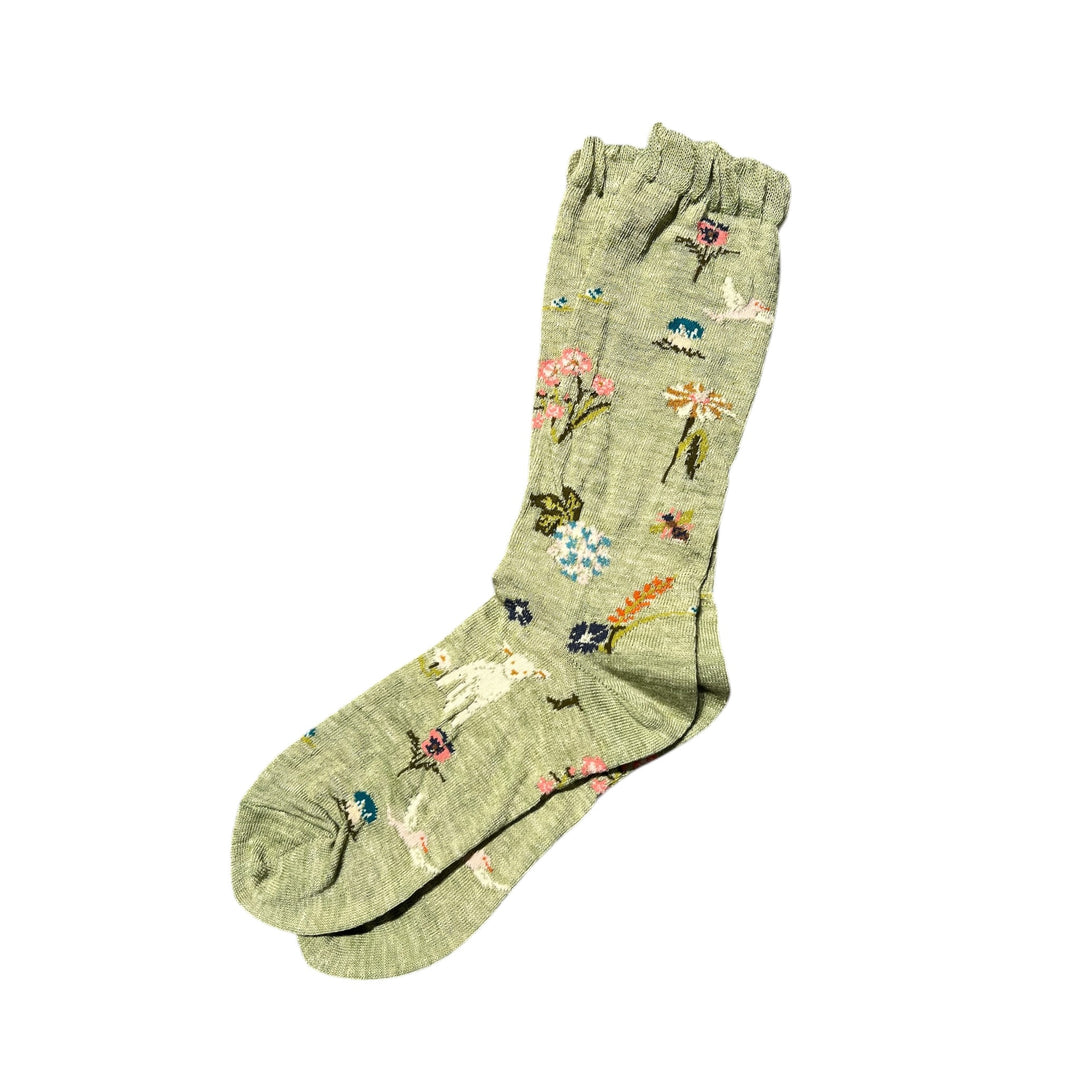 GARDEN FLOWERS TROUSER SOCKS