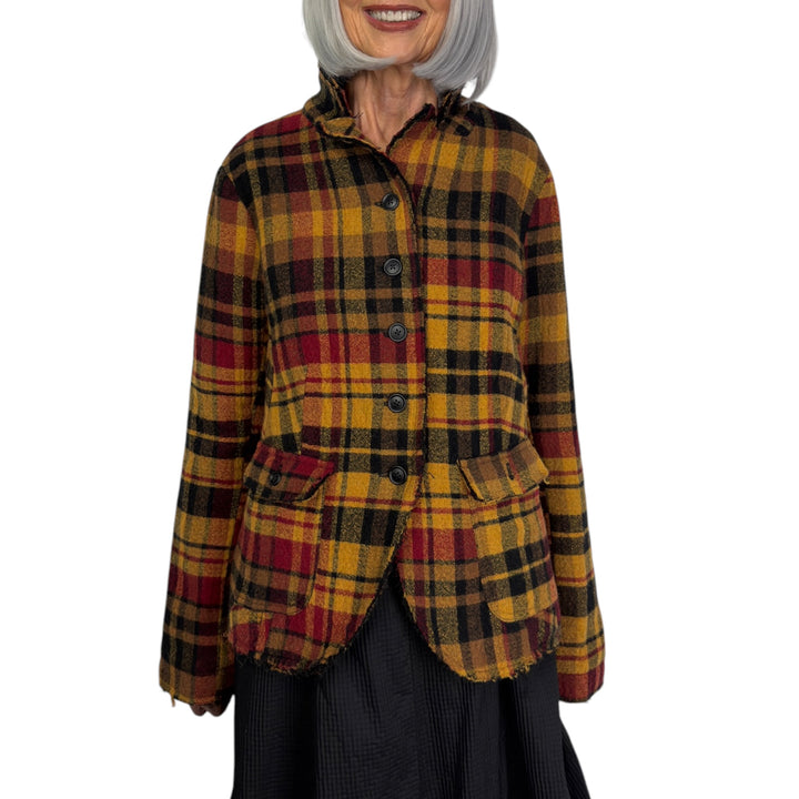 WOOL PLAID JACKET