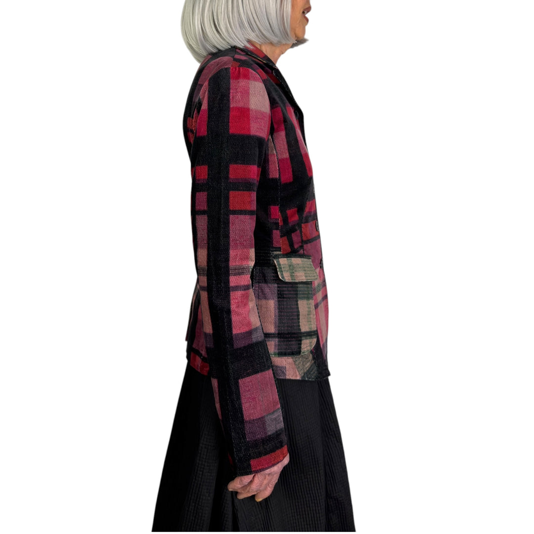 PLAID SHAPED JACKET