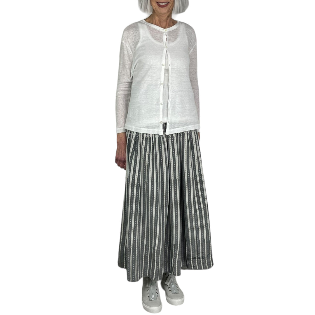 DOT STRIPE LOOMED SKIRT