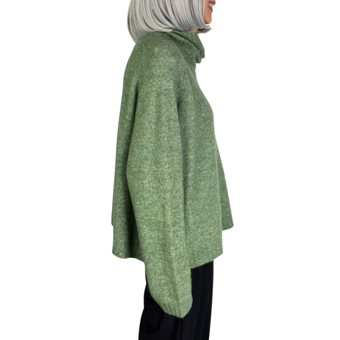 MELANGE KNIT TURTLENECK SWEATER