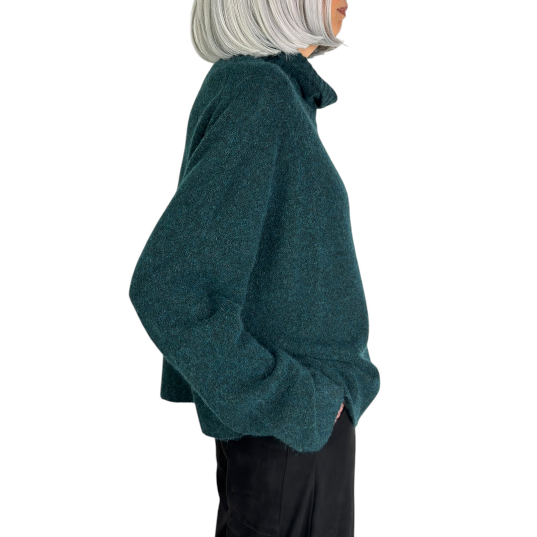 MELANGE KNIT TURTLENECK SWEATER