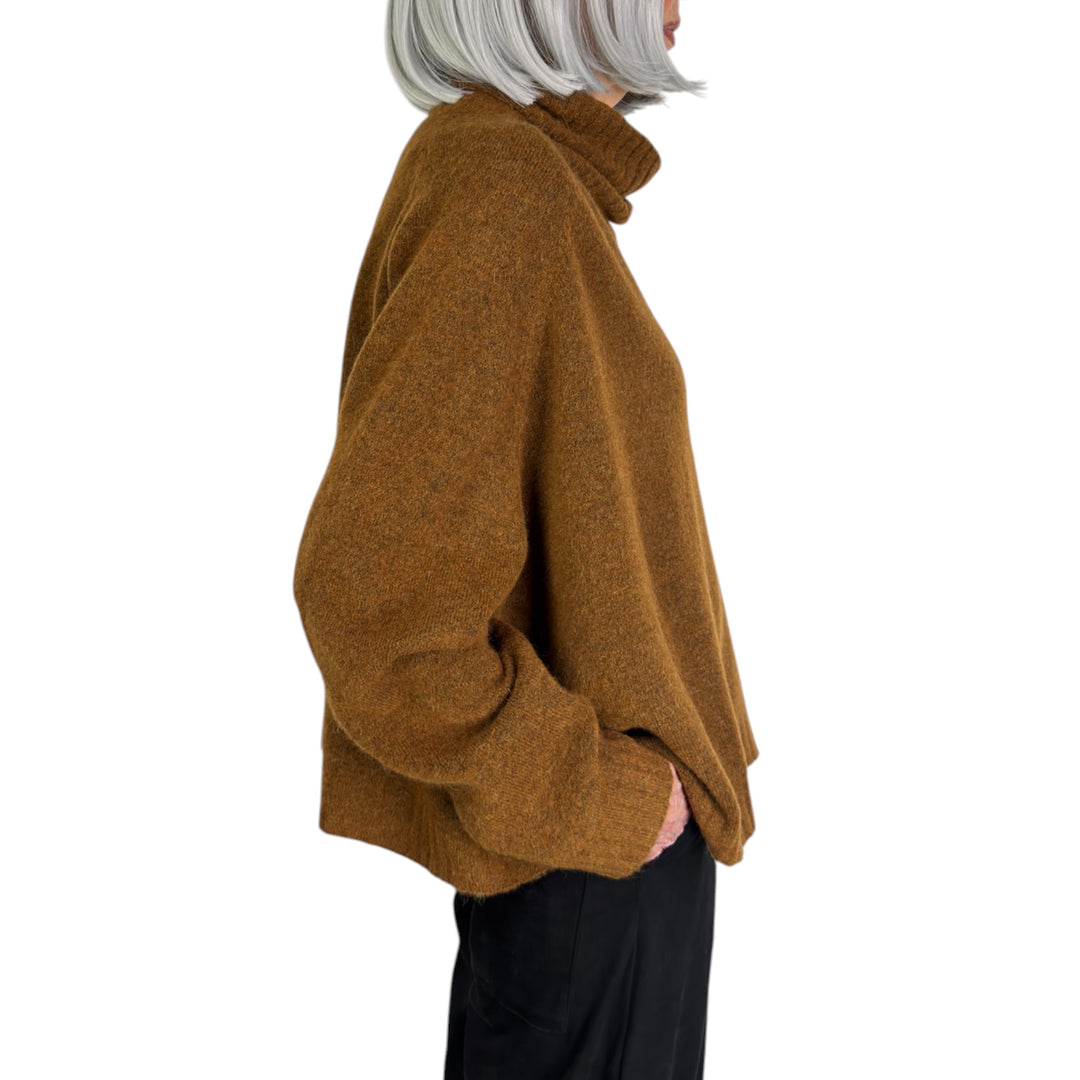 MELANGE KNIT TURTLENECK SWEATER