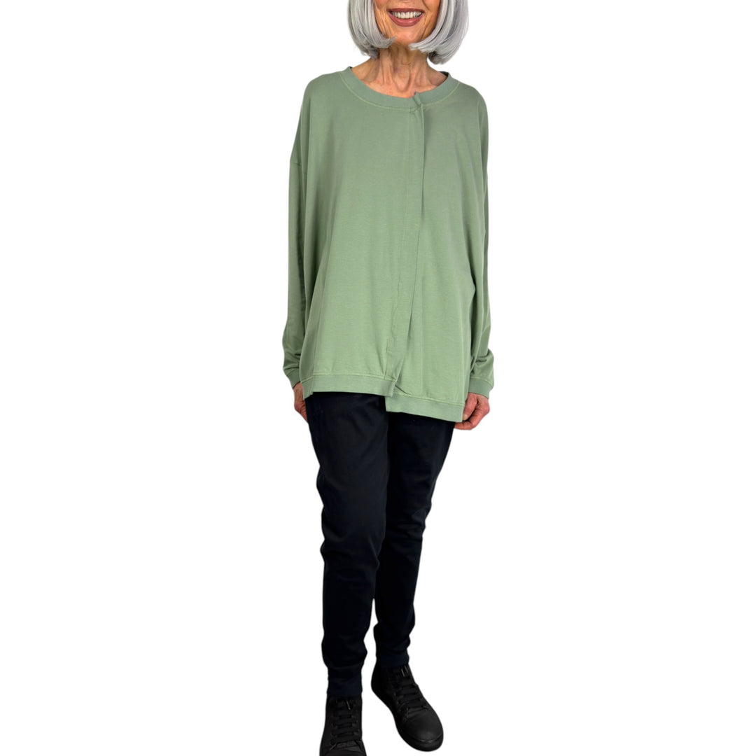 ASYMMETRIC NECK & HEM TEE