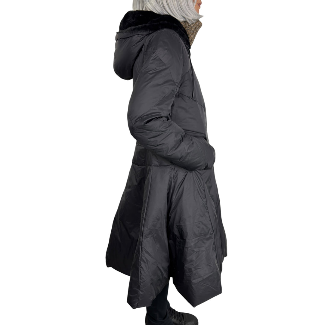 SOLID LONG PUFFER COAT
