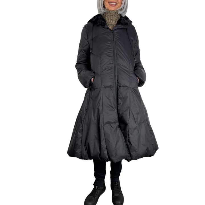 SOLID LONG PUFFER COAT