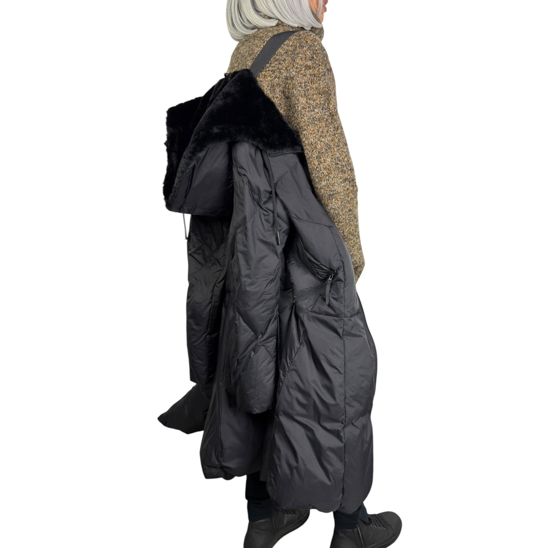 SOLID LONG PUFFER COAT