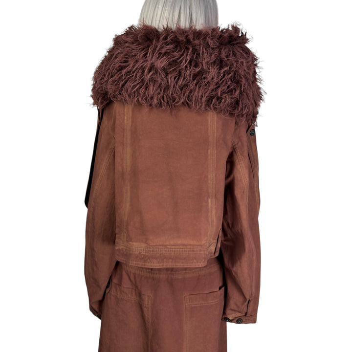 FAUX FUR COLLAR JACKET