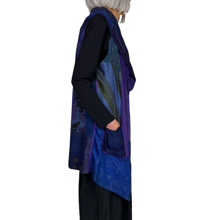 GEORGETTE PATCH CIRCULAR VEST