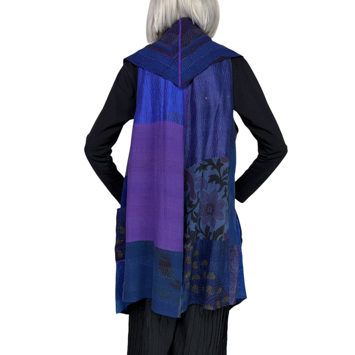 GEORGETTE PATCH CIRCULAR VEST