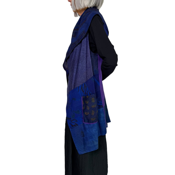 GEORGETTE PATCH CIRCULAR VEST