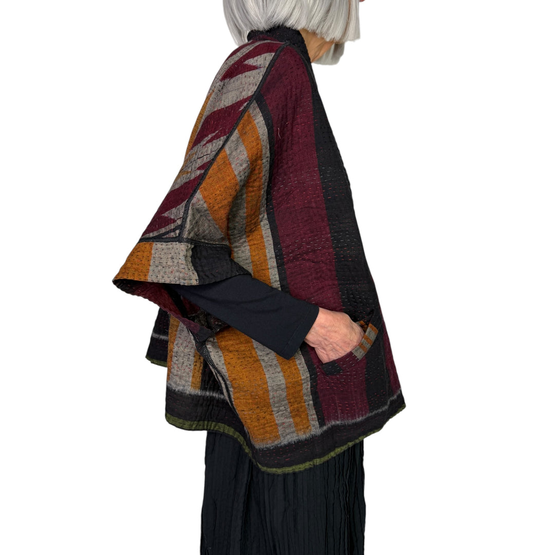 IKAT/OMBRE MINI PONCHO