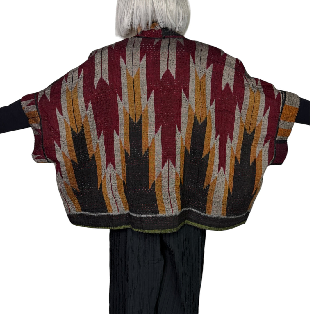 IKAT/OMBRE MINI PONCHO