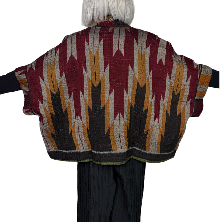 IKAT/OMBRE MINI PONCHO