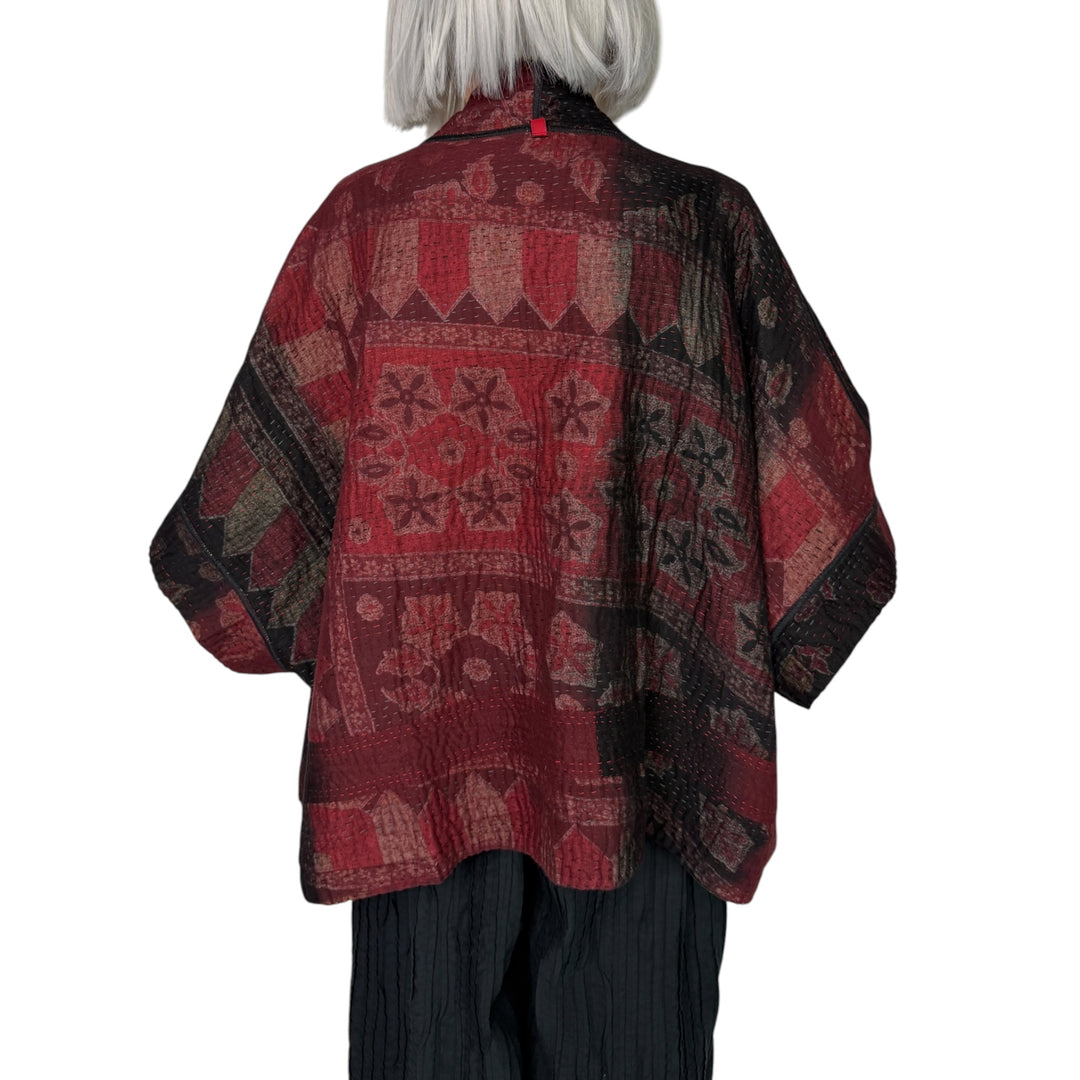 IKAT/OMBRE MINI PONCHO